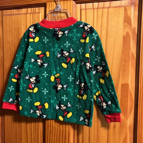 Boys size 3T Winter Mickey Mouse fleece PJ set *Sample* - Picture 4 of 7
